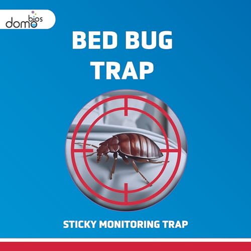 Bed Bug Traps | Pack of 10 Sticky Monitoring Traps | Unique Bed Bug Detector | Tested. More Effective Than Other Traps | Apply to Bed Frames, Headboards, Mattresses, and Furniture (10)