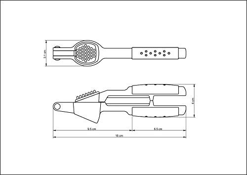Espremedor De Alho Inox Utilità Azul 25601110 Tramontina