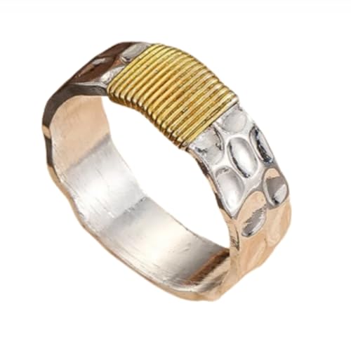 Bague anneau sculpté en or et argent pour hommes et femmes pour toutes les fêtes