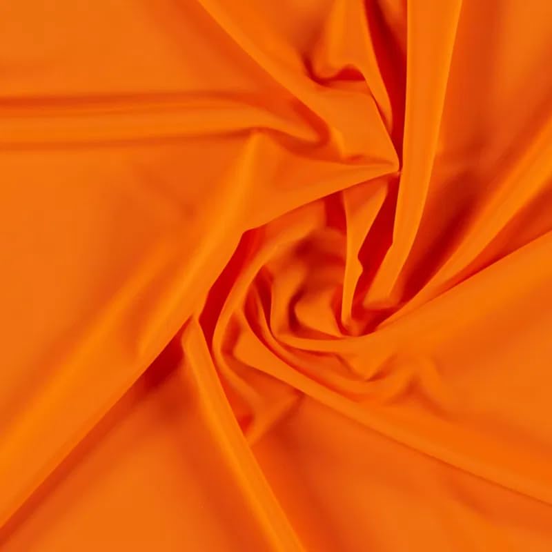 P&R Dancewear LTD Viscose Material Fabric Activewear Sports, Dance, Yoga, Decoration(Orange 1 Meter)