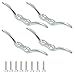 Unlorspy 4 PCS Stainless Steel Cleat 2-1/2 Inch Boat Hardware Cord Cleat with Screws (67mm Length)
