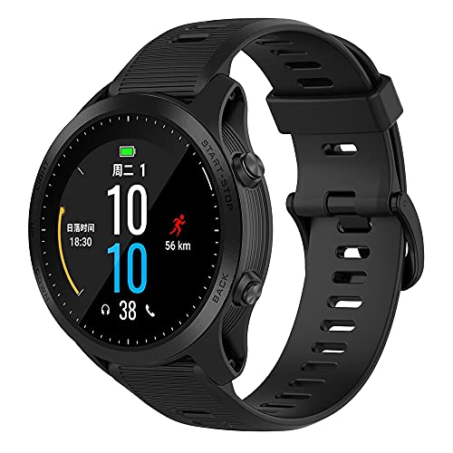 Pulseira para Garmin Forerunner 945, pulseira de silicone macio d...