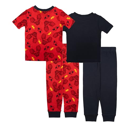 Nickelodeon Boys' 4-Piece Snug-fit Cotton Pajama Set, Soft & Cute for Kids2