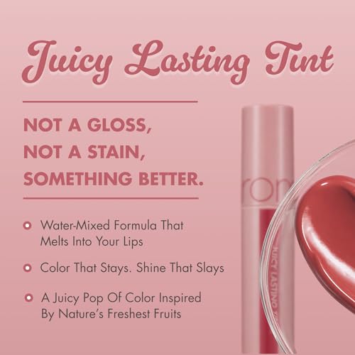 Image of rom&nd Juicy Lasting Tint 24 PEELING ANGDOO, Vivid color, & Glossy Finish, Long-lasting, MLBB, moisturizing, Highly-Pigmented, Clear Natural Makeup, Lip for Daily Use, K-beauty, 5.5g / 0.2 oz