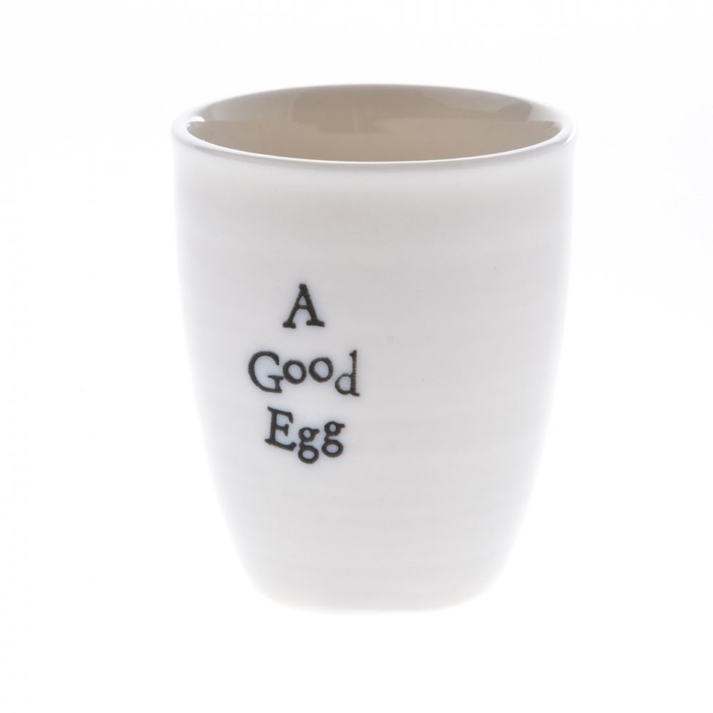 East of India Porcelain Egg Cup - A Good Egg