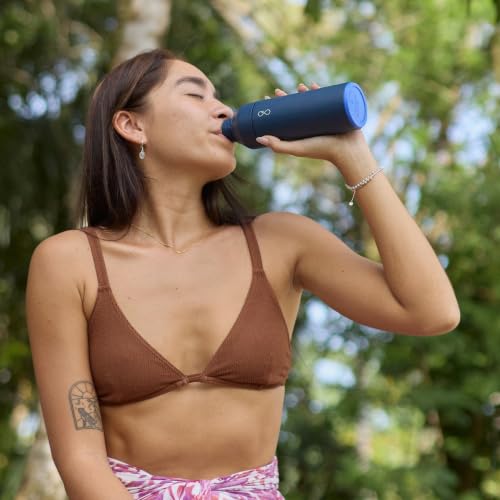 Image of Ocean Bottle|Plastic Collection Funding Reusable Water Bottle|BPA Free|100% Dishwasher Safe|Home Recyclable|Double Wall Vacuum Insulated Thermo|NFC Chip Activated|Ocean Blue| 217 X 68 Mm,500 Ml