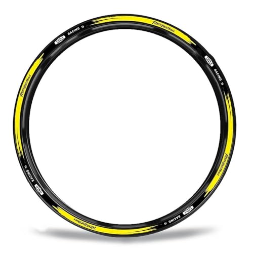 Felgen Aufkleber Motorrad-Felgenaufkleber Für Yamaha XSR155 XSR700 XSR900 700 900 Streifen Reflektierende Aufkleber Nabenaufkleber Motorrad Dekor Felgenaufkleber(Gold)