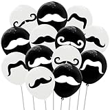 60PCS Moustache Latex Balloons Party Decorations-Moustache Theme Party Supplies Black Moustache Birthday Baby Shower Wedding Party Favors