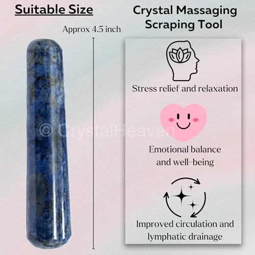 Image of Sodalite Crystal Wand - Smooth Crystal Wand for Energy Healing, Chakra Balancing, Meditation and Home Decor - Crystals and Healing Stones for Gift