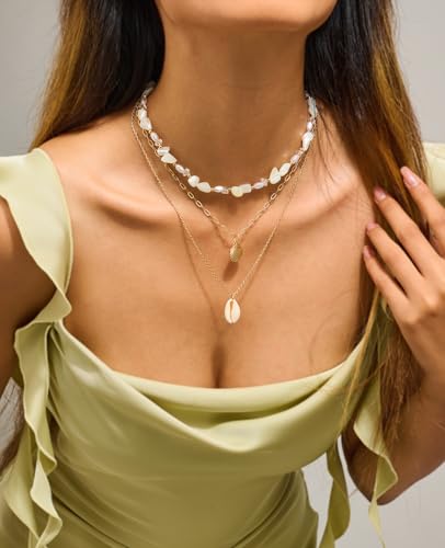 Summer Charms Necklace for Women Conch Seashell Starfish Pendant Choker Necklace Fashion Boho Beach Ocean Jewelry4