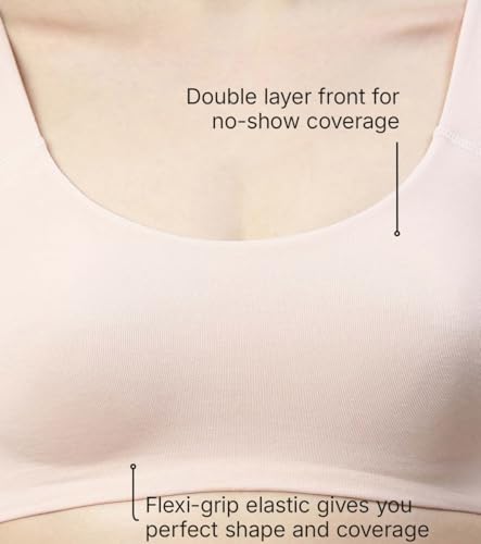 Image of Enamor Low Impact Women's Cotton Easy Everyday Bra - All Day Comfort Non Padded, Wirefree, High Coverage - SB06