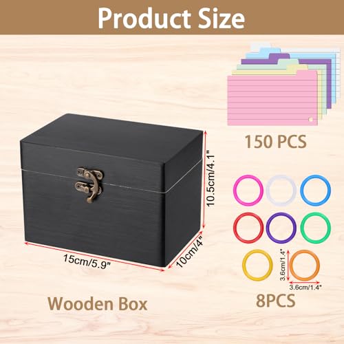 Ne perdez plus rien : boîte de rangement en bois BTSKY 3 x 12.7 cm noir - 4