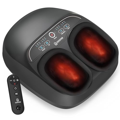 COMFIER Shiatsu Foot Massager with Heat,FSA Eligible HSA Store,Kneading,Vibration,Compression,feet Massager for Plantar Fasciitis Neuropathy,Mothers Day for Women,Men,Use at Home,Office,Size 13