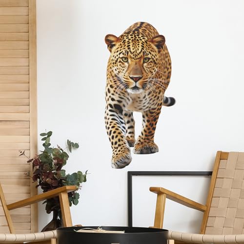 Vinilos decorativos adhesivos de leopardo 3D impermeables Achang miniatura 3