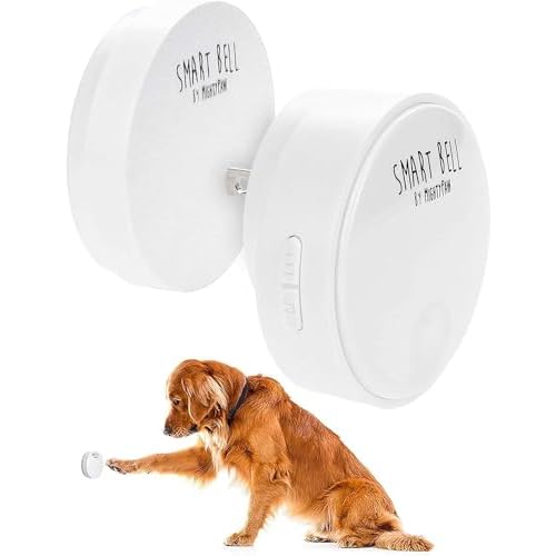Mighty Paw Smart Bell 2.0 – Potty Training Button for Dogs & Puppies – Train Your Dog to Ring The Bell – Wireless Pet Communication (1 Pack) 1 Activator White