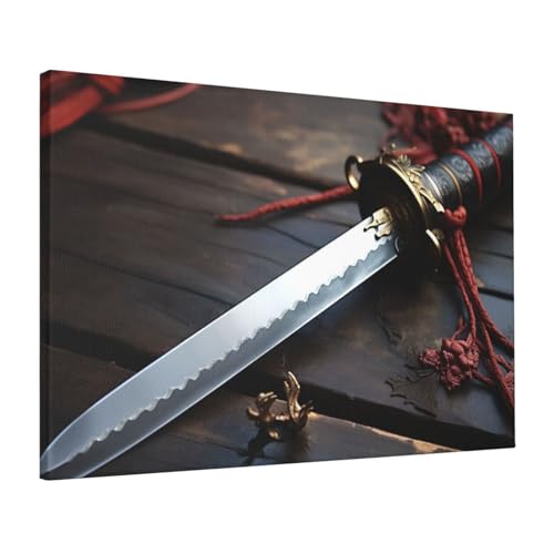 Art mural d'épée de samouraï avec finitions de précision HD