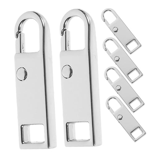 CIMAXIC Zipper Pull 6pcs Metal Zipper Pull Tab Replacement for Suitcase Purse Clothing Zinc Alloy DIY Kit