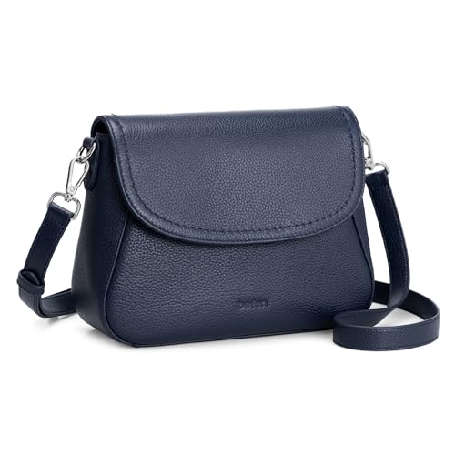 Image of befen Genuine Leather Saddle Crossbody Bags for Women with RFID Blocking, Small Flap Cross Body Purse Hangbags