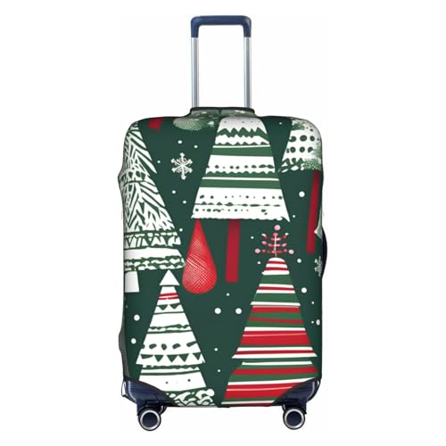 Christmas Trees Tsa Approved Luggage Cover For 18-32 Inch Suitcases Scratch-Resistant Stretch Luggage Cover
