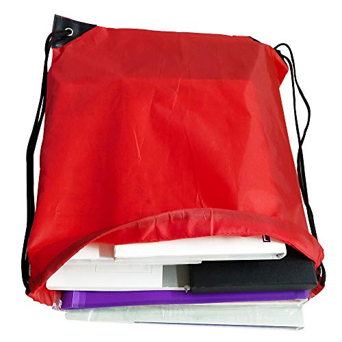 Drawsting Bags Backpack Bulk Cinch Bag Draw String Sport Bag 6 Color (48 pcs, 6 Color)