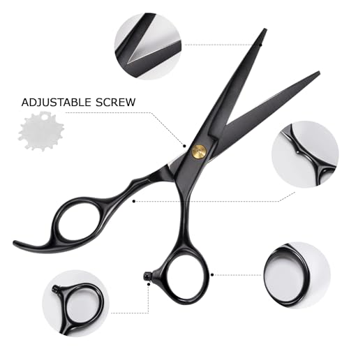 Carehabi Friseurschere Set 6.7 Zoll Haarschneideschere Haarschere Friseurschere mit Friseurumhang für Damen Herren Kinder Haarschne Schere für Familie Friseursalon