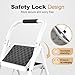 HBTower 2 Step Ladder,2 Step Stool for Adults Folding Step Stool with Cushioned Handle with Wide Anti-Slip Pedal Ergonomic Design