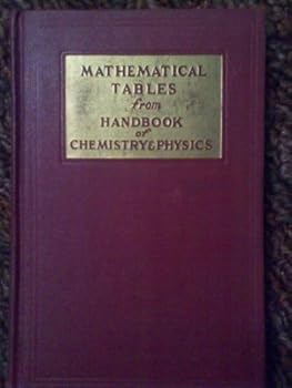 Hardcover mathematical tables, from handbook of chemistry and physics Book