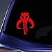 WYZJ Mode-Aufkleber Kreativer Auto Aufkleber Mandalorianer Skull Boba Fett Automobile Motorräder Helm Laptop Zubehör Vinyl Aufkleber, 15 cmx14cm (Color Name : Red)