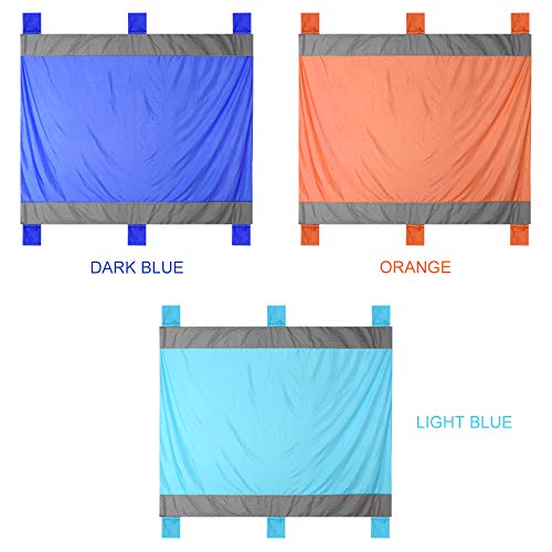 DECDEAL Cobertor de praia à prova de água com estacas de canto e manta de piquenique à prova de arei