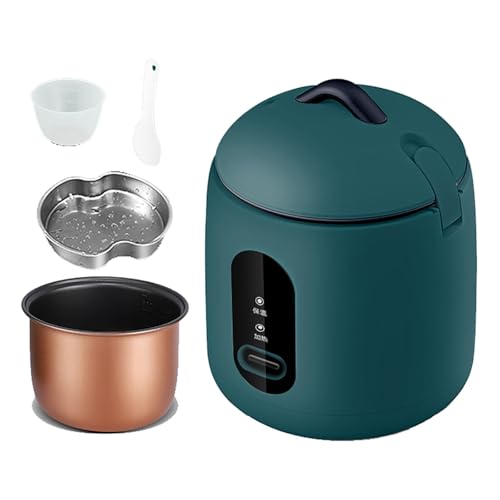 Mini Rice Cooker (1.2L) home dormitory small rice cooker, Non-stick Inner Pot, Make Rice & Steam Healthy Food & Vegetables, 220-240V US/EU Power(A)