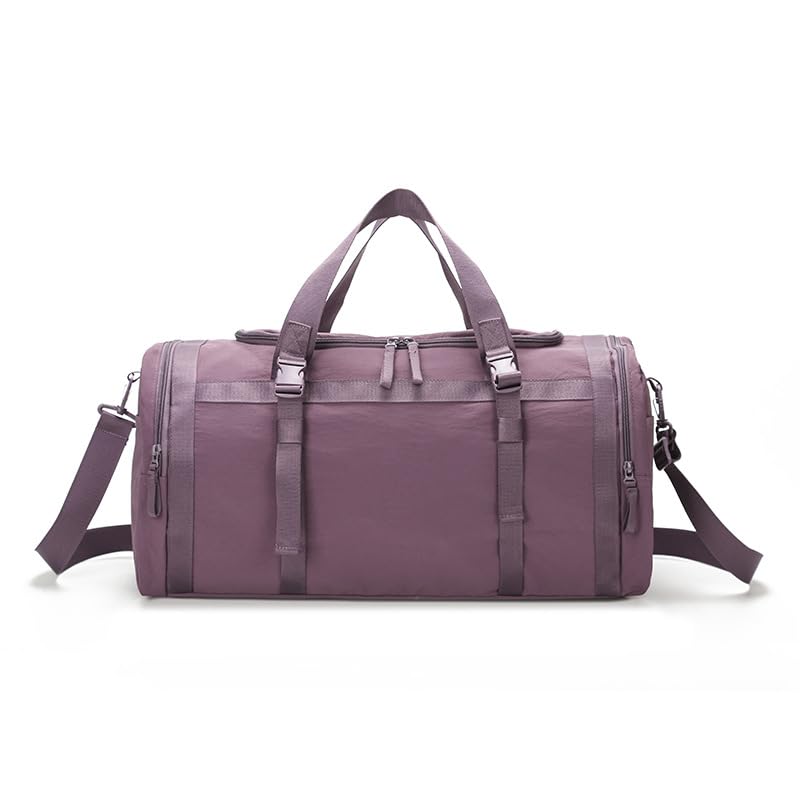 Gym Bag-Small Duffle Travel with Shoe Compartment Personal Item Weekender Sports Bag Weekend a Water-resistant Insulated Pocket & Women Wet(Purple)