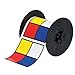 4.000" x 4", Adhesive RTK Label, Red/Yellow/Blue/White
