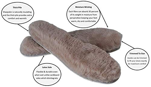 Nordvek THERMAL 100% Genuine Sheepskin Insoles - Made In The UK2