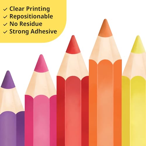 Image of DECOWALL Educational Pencil Crayons Wall Stickers Learning Color Educational Decals for Kids Girls Boys Room Bedroom Nursery Classroom Playroom Peel Stick Art Living Classroom (SG2-2417)