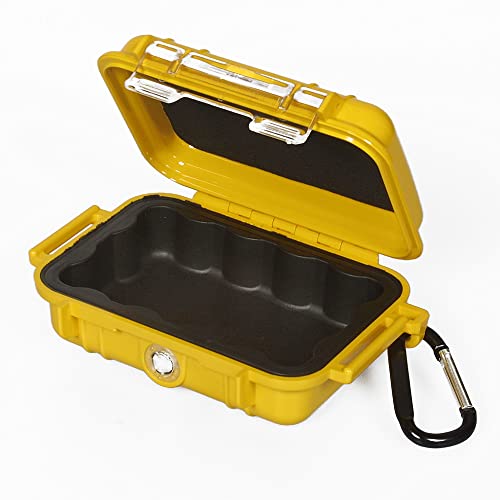 Peli 1010, Mikrotasche, Micro case series, kleine Schutzbox für Kleinteile, Einheitsgröße, 0,31L Volumen, Farbe: Gelb