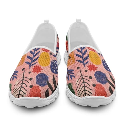 Womens Slip on Loafers Comfy Flat Shoes for Women Stylish Sneakers Mesh Low Top Walking Tennis Shoes for Everyday