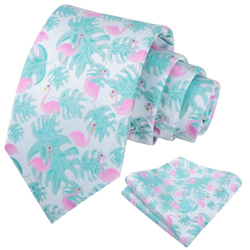 Image of Alizeal Mens 3.15'' Gradient Novelty Pattern Tie Set with Pocket Square Casual Color Tie Set