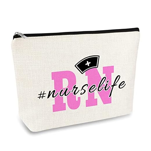 RN Gift Makeup Bag Nurse Gift Cosmetic Bag Pouch Appreciation Thank You Gift for Nurse Practitioner Gifts Birthday Nurse’s Day Gift for Nurse RN Nursing Student Graduation Thanksgiving Christmas Gift