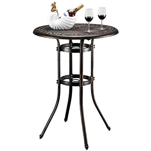VINGLI Outdoor Bar Table for Patio and Garden Cover