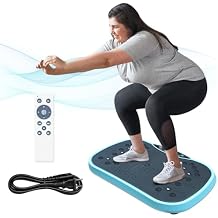 Vibration Plate Exercise Machine with 6 Programs,Whole Body Vibration Plate for Lymphatic Drainage & Weight Loss, Power Vibrating Platform Training Equipment for Home Gym