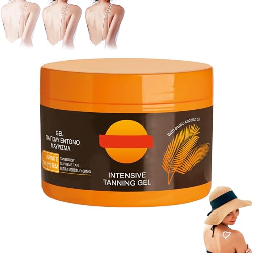 ExcellaElite Sunbed Tanning Accelerator Luxurious Enhancement Carotene Tanning Gel Intensive Tanning Gel Natural Tan Accelerating Cream Gel for Sunbeds and Outdoor Sunbathing