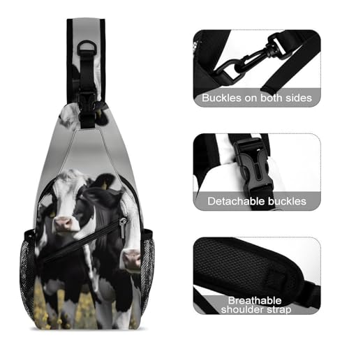 Mochila tipo sling blanca para senderismo y uso casual miniatura 3
