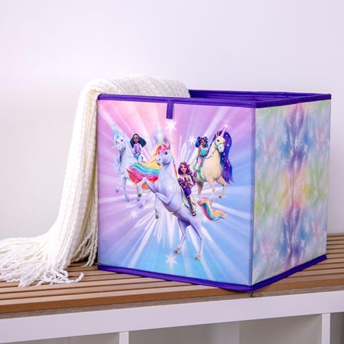 Herding Aufbewahrungsbox Unicorn Academy, ca. 30 x 30 x 30 cm, Aufbewahrung im Regal oder freistehend, 100% Polypropylen, Innen 100% Papier