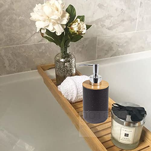 Dotodo Bamboo Soap Dispenser For Bathroom - Naturally Tough Eco Friendly Lotion Dispenser For Kitchen & Bathroom | Modern Bathroom Soap Dispenser For Hand Soap, Dish Soap, Lotion (Black Marble 10Oz) #TOP5