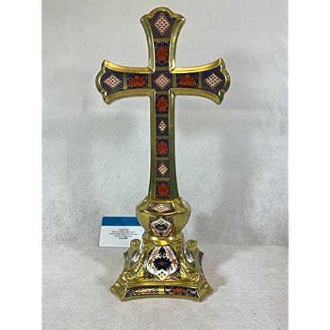 Royal Crown Derby Old Imari Solid Gold Band Large Cross Cover