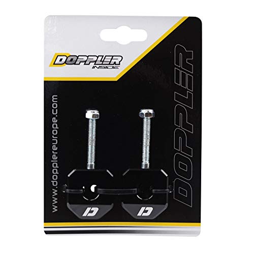 Tensor de cadena en aluminio CNC negro para moto Derbi Senda con eje de 15 mm
