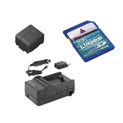 Synergy Digital Camcorder Accessory Kit, Compatible with Panasonic HDC-TM300 Camcorder Accessory Kit includes: SDM-130 Charger, KSD2GB Memory Card, SDVWVBG130 Battery