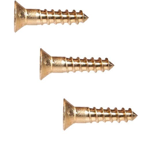 Tornillos para madera de bronce de silicio #8 x 1-14", cabeza plana, unidad Frearson cantidad 50