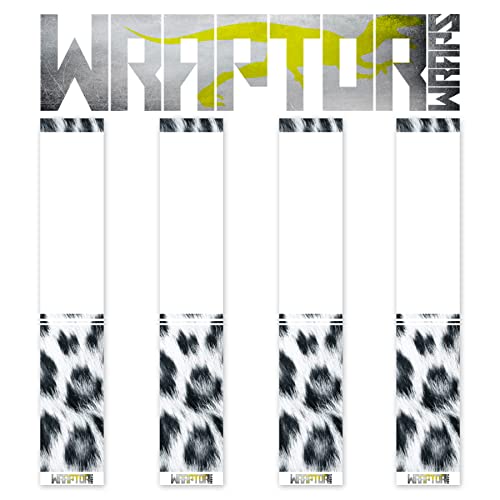 na-1 Wraptor Wraps Archery Arrow Wraps - Snow Leopard HD Arrow Wraps - Half Wrap Design - Pack of 13-150mm Length - Small Width