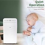 Uhome 12000 BTU Portable Air Conditioner with Heater up to 400 Sq. Ft, Ac Heater Combo Window Unit, Portable AC Unit with Dehumidifier & Fan, Cools & Heats,Remote Control and Window Kit Included,White - Image 4